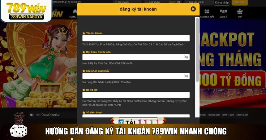 Quá trình đăng ký tại 789win rất đơn giản Quá trình đăng ký tại 789win rất đơn giản